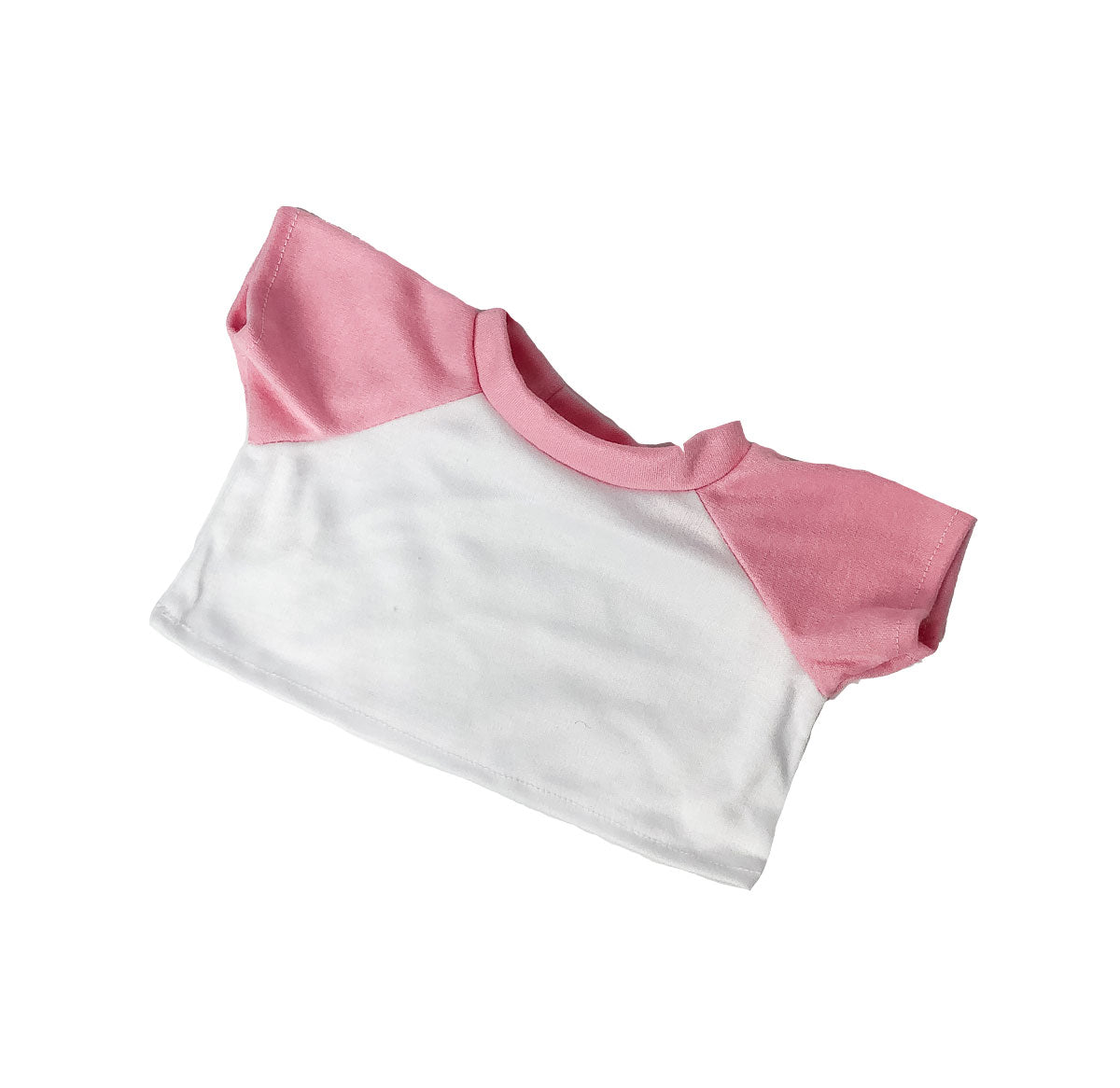 16" Plush Bear Stuffy Pink and White T-Shirt