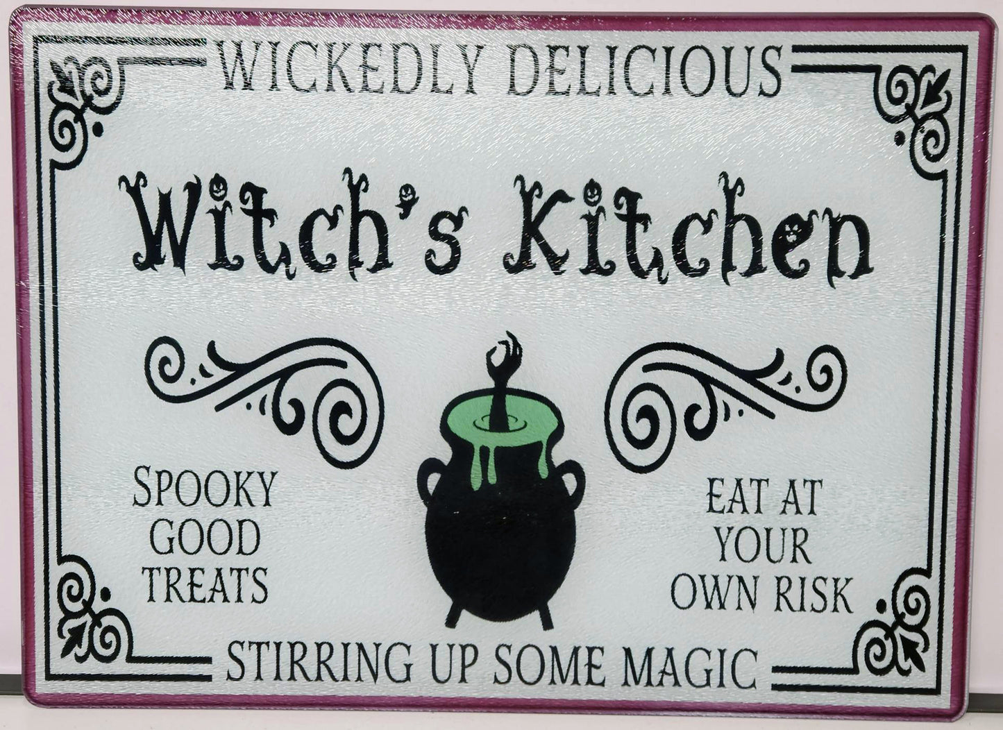 Witch's Kitchen Glass Cutting Board
