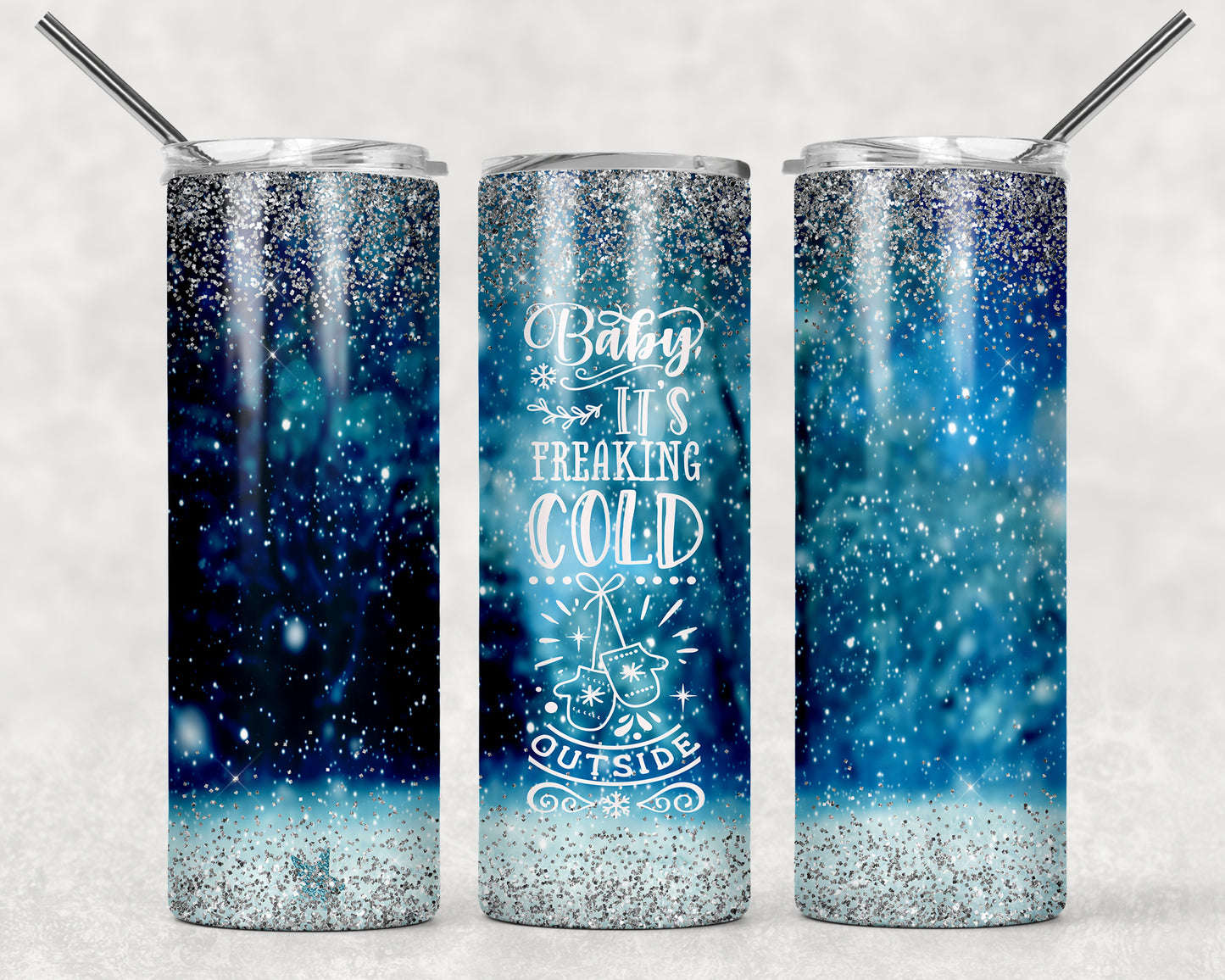 Christmas Baby It's Cold Outside 20oz Skinny Tumbler